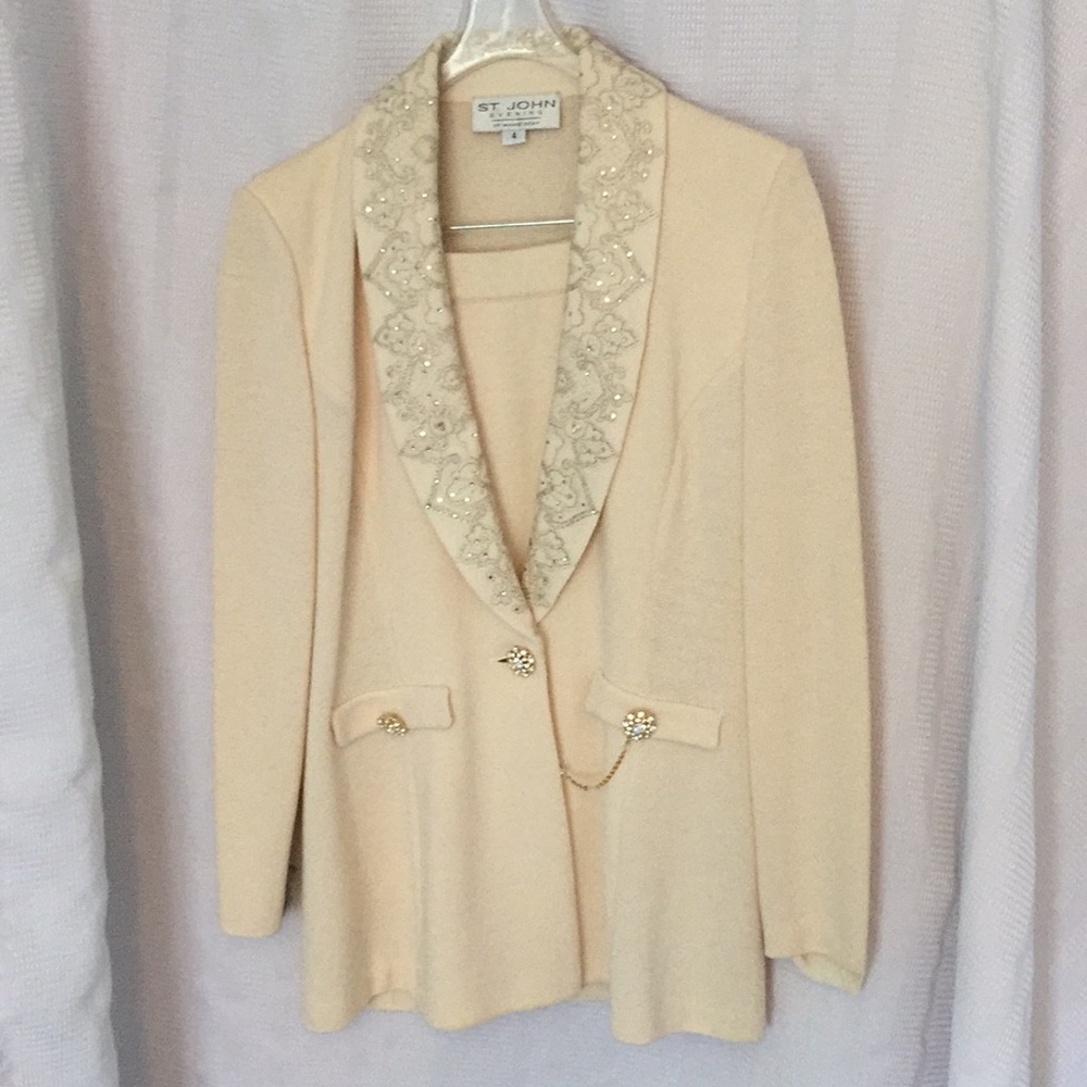 St John evening knit suit